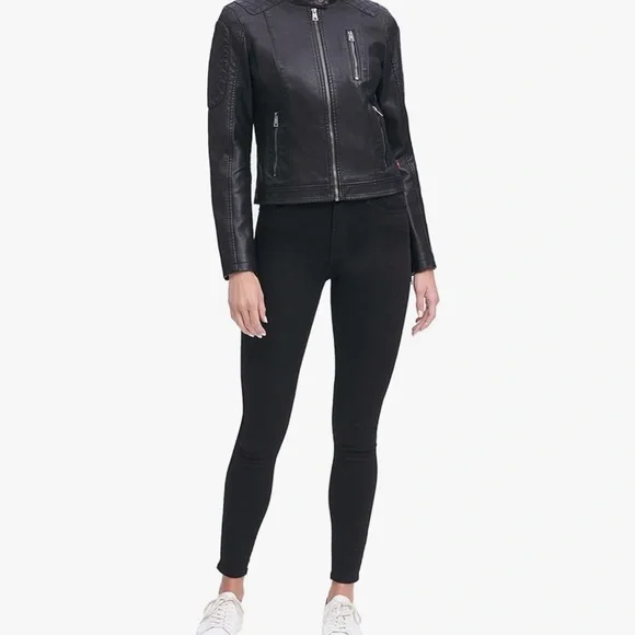 Levi's Levi Strauss & Company Faux Leather Motorcycle Jacket NEW 2X/XXL - Picture 6 of 16